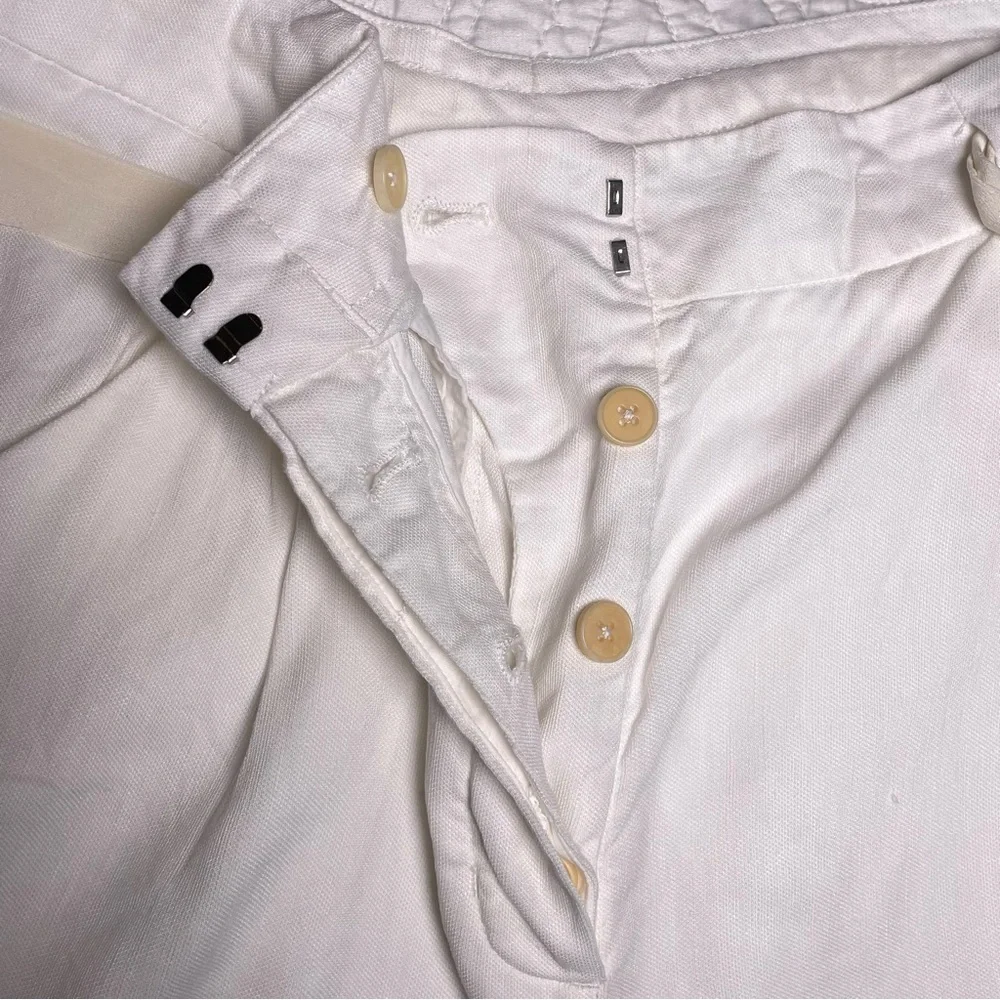 Aritzia Wilfred Allant Pleated Cuffed Trousers Women’s Size 8 Ivory White